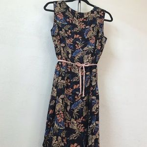 🌼VINTAGE 2pc MidiFloral Dress & Belt